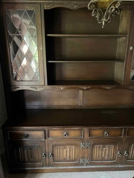 Photo of free Large Jaycee Dark Oak Display Unit (Hazells DA11) #1