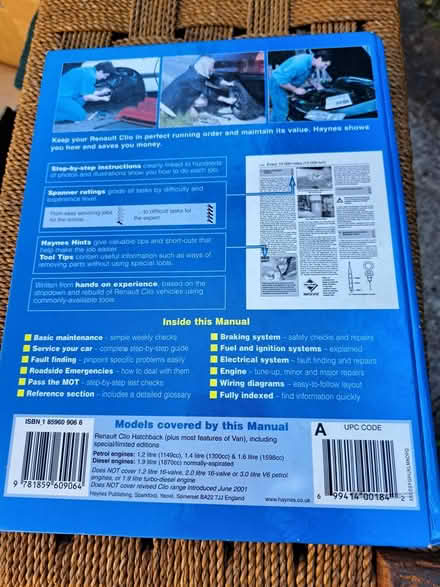 Photo of free Haynes manual Renault Clio (Oxford OX3 ODZ) #2