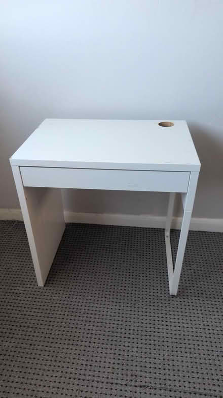 Photo of free Ikea white table with shelf (NW6) #1