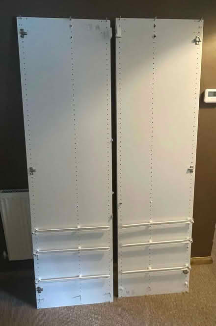 Photo of free Two wood wardrobe doors, one clear glass and the other frost (Riverside SW6) #1