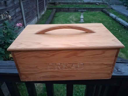 Photo of free Wooden Bread Bin. Handle needs glue (Salford M6) #4