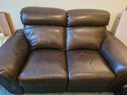 Photo of free Brown electric 2 seater sofa (Cardonald G52) #2