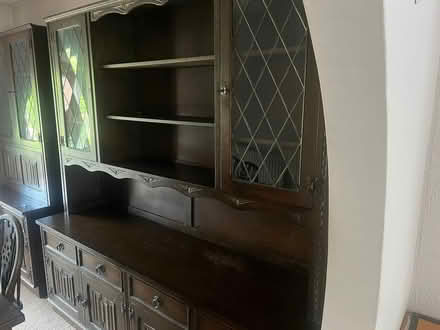 Photo of free Large Jaycee Dark Oak Display Unit (Hazells DA11) #4