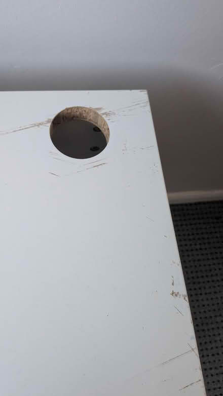 Photo of free Ikea white table with shelf (NW6) #2