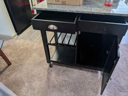 Photo of free Marble microwave cart (Castle hills) #2