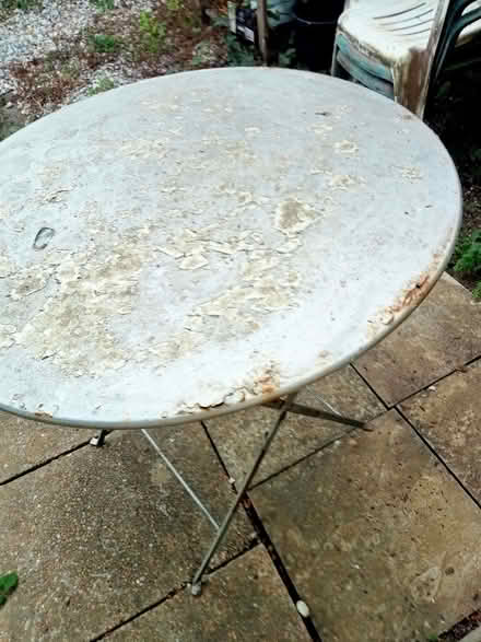 Photo of free Old garden metal table (Polegate BN26) #2
