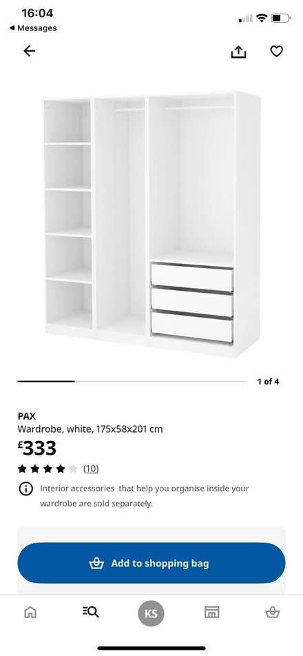 Photo of free Ikea Pax Wardrobe - White (EH5 2NE) #1