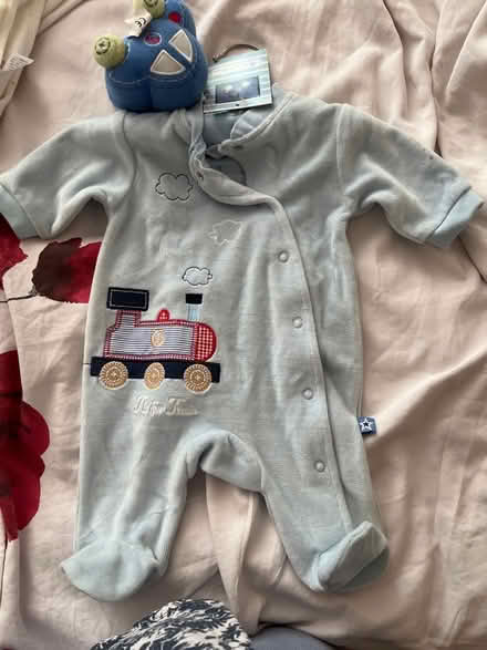 Photo of free Brand new Newborn baby gro and 2 x blankets (Shephall SG2) #2