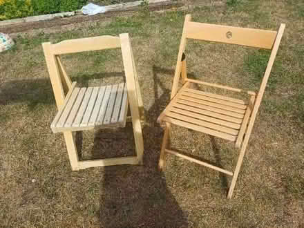Photo of free Three folding chairs (Woodcote SM5) #1