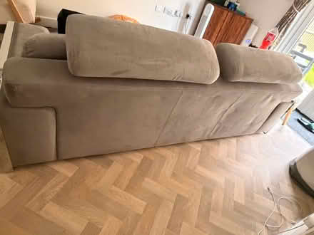 Photo of free Large two seater suede sofa (Moston M9) #3