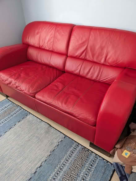 Photo of free Red 3 seater sofa bed (Boscombe BH5) #2
