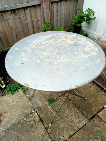 Photo of free Old garden metal table (Polegate BN26) #1