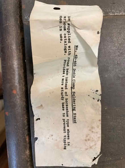 Photo of free Double clamp soldering stand (DC side of Warrenton) #2
