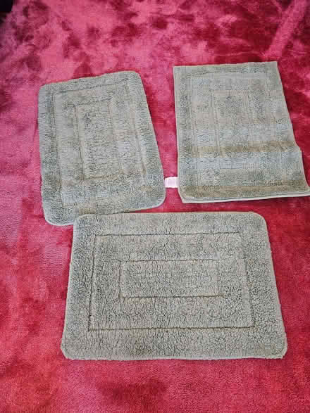 Photo of free 3 Green bathroom rugs used but in very good condition. (Telscombe Cliffs BN10) #1