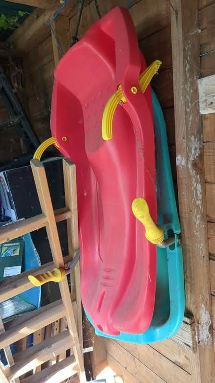 Photo of free Two plastic sledges (Enfield EN1) #1