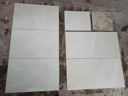 Photo of free 6 tiles (new) - beige/cream, large (Wellingborough NN8 5) #1