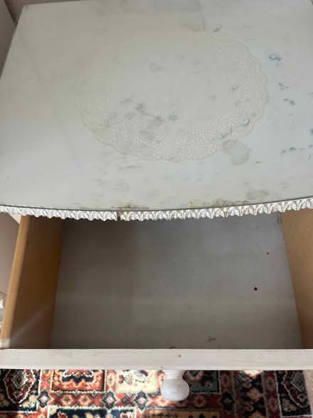 Photo of free 2 white bedside tables (Harold Wood RM3) #4
