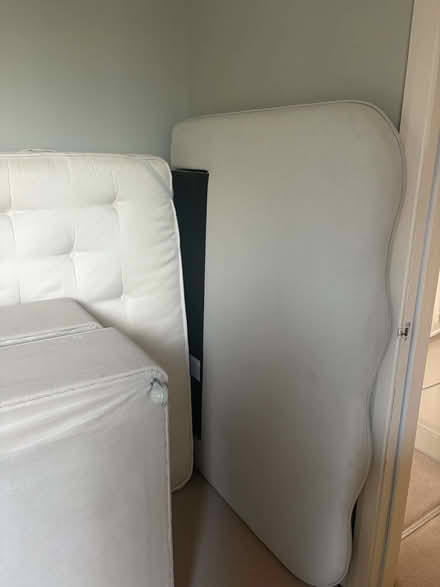 Photo of free Queen/double bed mattress, base, and headboard. (West Brompton SW6) #2