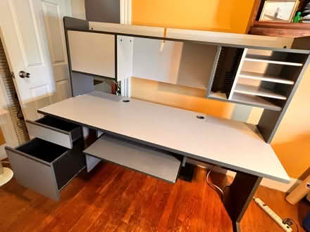 Photo of free Desk with top shelves (Everett near Chelsea) #2
