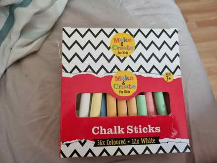 Photo of free 3/4 box of chalk sticks. (Alperton HA0) #1