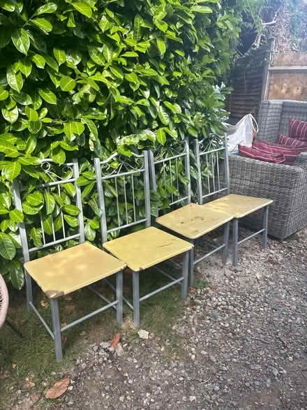 Photo of free 4 metal garden chairs (Cranleigh) #1