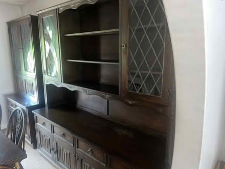 Photo of free Large Jaycee Dark Oak Display Unit (Hazells DA11) #3