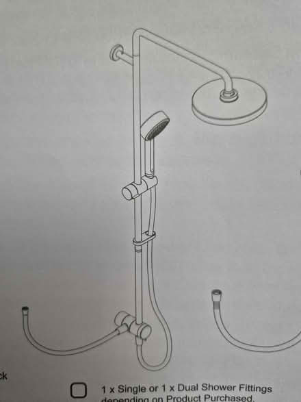 Photo of free Dual Shower Head Piping & Fixings (Clerwood EH12) #1