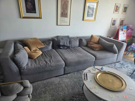 Photo of free Enormous gray couch (Yonkers) #1