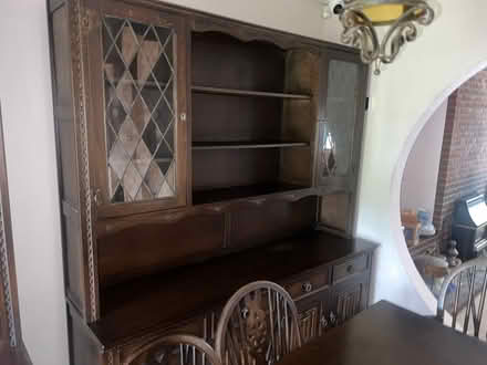 Photo of free Large Jaycee Dark Oak Display Unit (Hazells DA11) #2