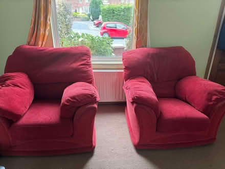 Photo of free 2 arm chair and a 2 seater sofa , has all the fire label (Durkar WF4) #2