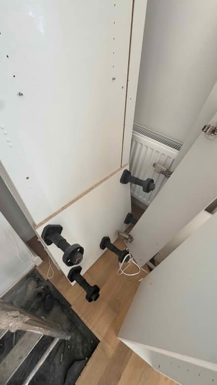 Photo of free dismantled white cabinet / MDF panels (Peckham SE15) #3