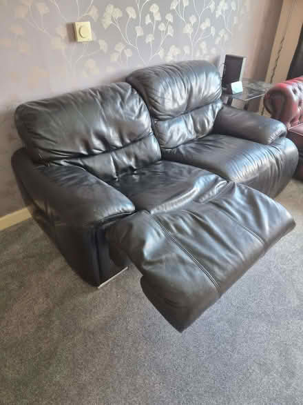 Photo of free Real leather manual reclining sofa (Lepton HD8) #3