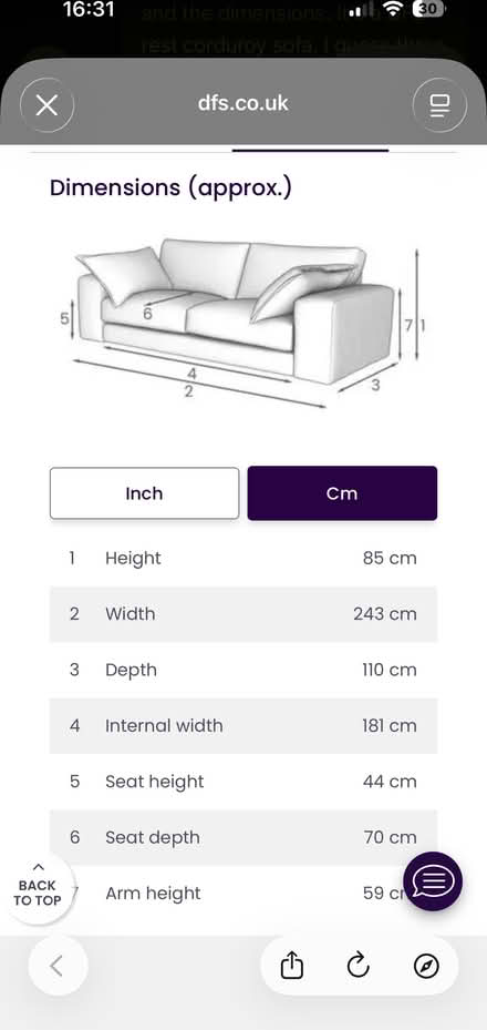 Photo of free 4 Seater DFS Cord Sofa (Meath Green RH6) #4