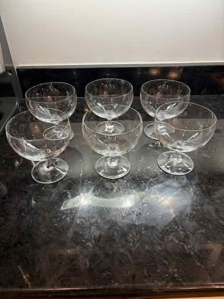 Photo of free Set of 6 Vintage Crystal Coupes (Belmont, MA) #1