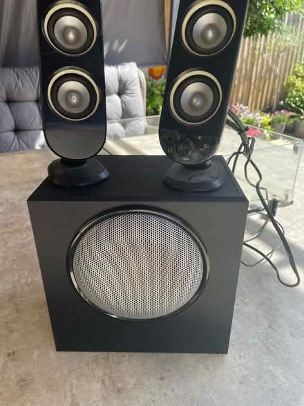 Photo of free Logitec 2:1 pc sound with sub woofer (Caerau CF5) #1