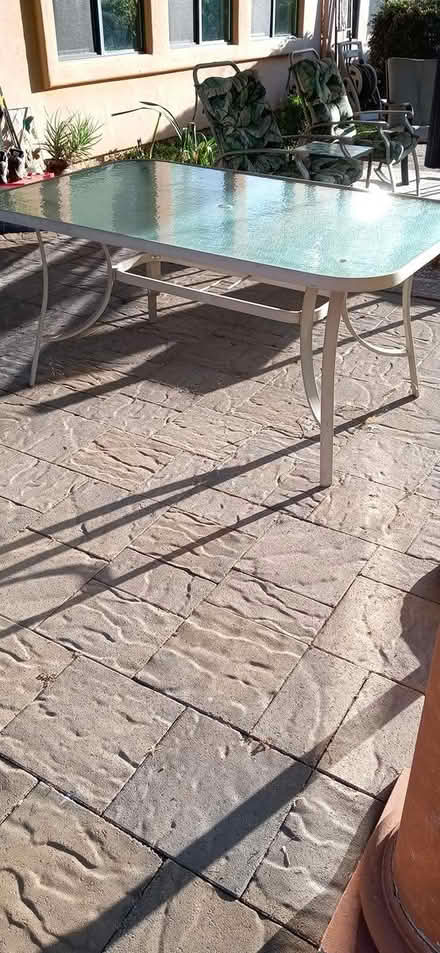 Photo of free outdoor glass topped table (west Roseville) #2
