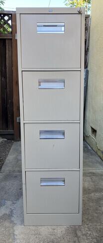 Photo of free 2-in HON 4-Drawer Vertical File Cabinet for Letter Size Documents #1