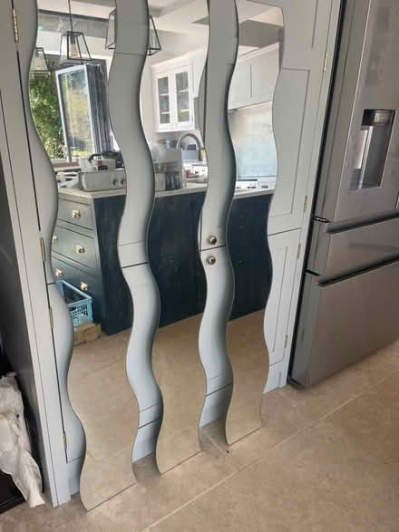 Photo of free Three wavy mirrors with fixings (Long Ditton KT7) #1