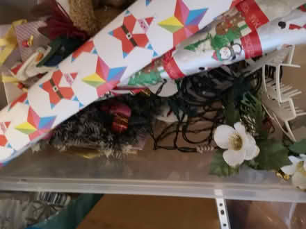 Photo of free Box of Christmas decorations paper gift bags lights (Hove BN3) #1