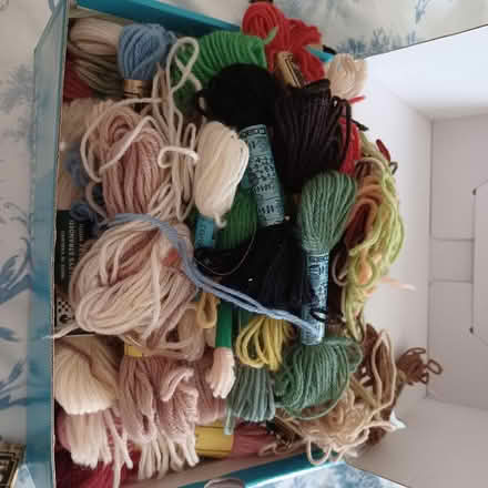 Photo of free Box of tapestry yarn (Denton's Green WA10) #1