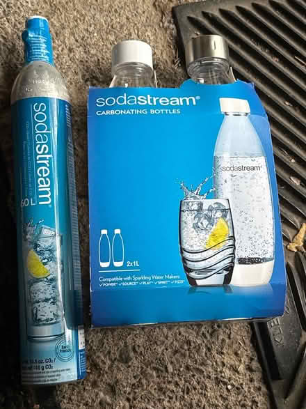 Photo of free Soda stream cartridge and bottles (red hook 12571) #1