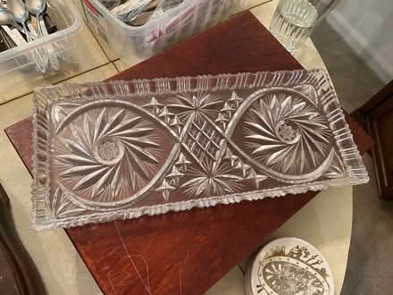 Photo of free Cut glass platter (Teaneck, NJ) #1