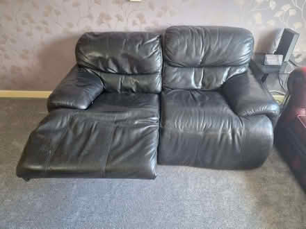 Photo of free Real leather manual reclining sofa (Lepton HD8) #2