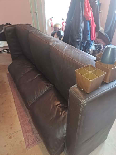 Photo of free Dark brown leather sofa (Monton M30) #1
