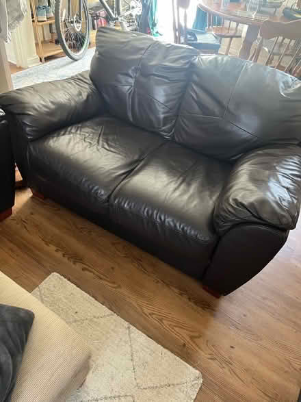 Photo of free Two seater leather sofa (Shenley WD7) #2