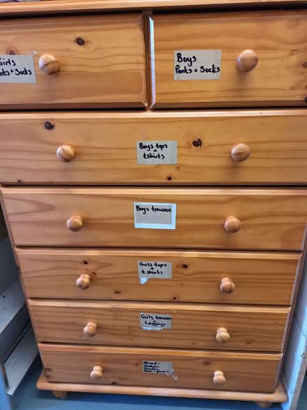 Photo of free 4 draw chest of draws. Solid pine wood. (Woodhouse S13) #1