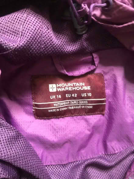 Photo of free womens purple raincoat (Sprowston NR7) #2