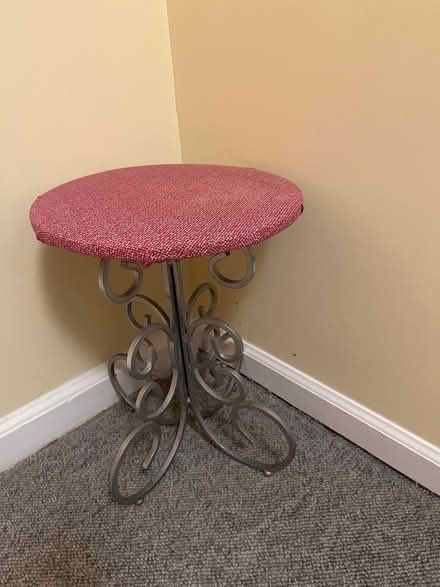 Photo of free Pink fabric vanity stool (Teaneck, NJ) #1