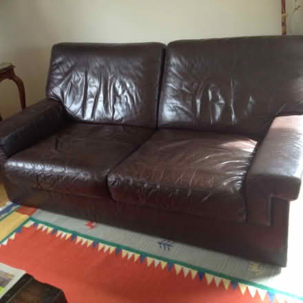 Photo of free 2 seater leather sofa and 2 chairs (gloucester GL48HR) #1