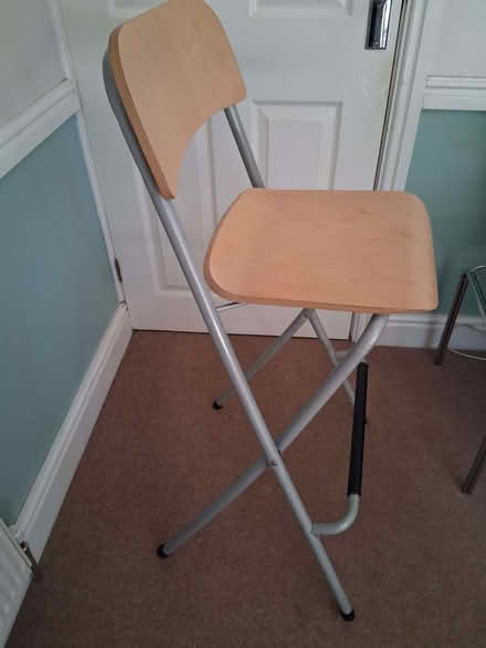 Photo of free Fold up wooden bar stool (Hail Weston PE19) #2